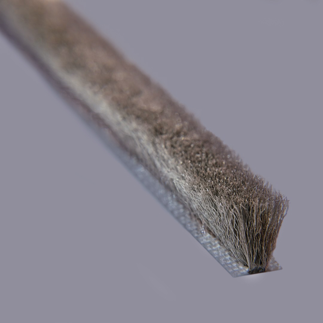 Burletes y cepillos de estanqueidad felpudo gris